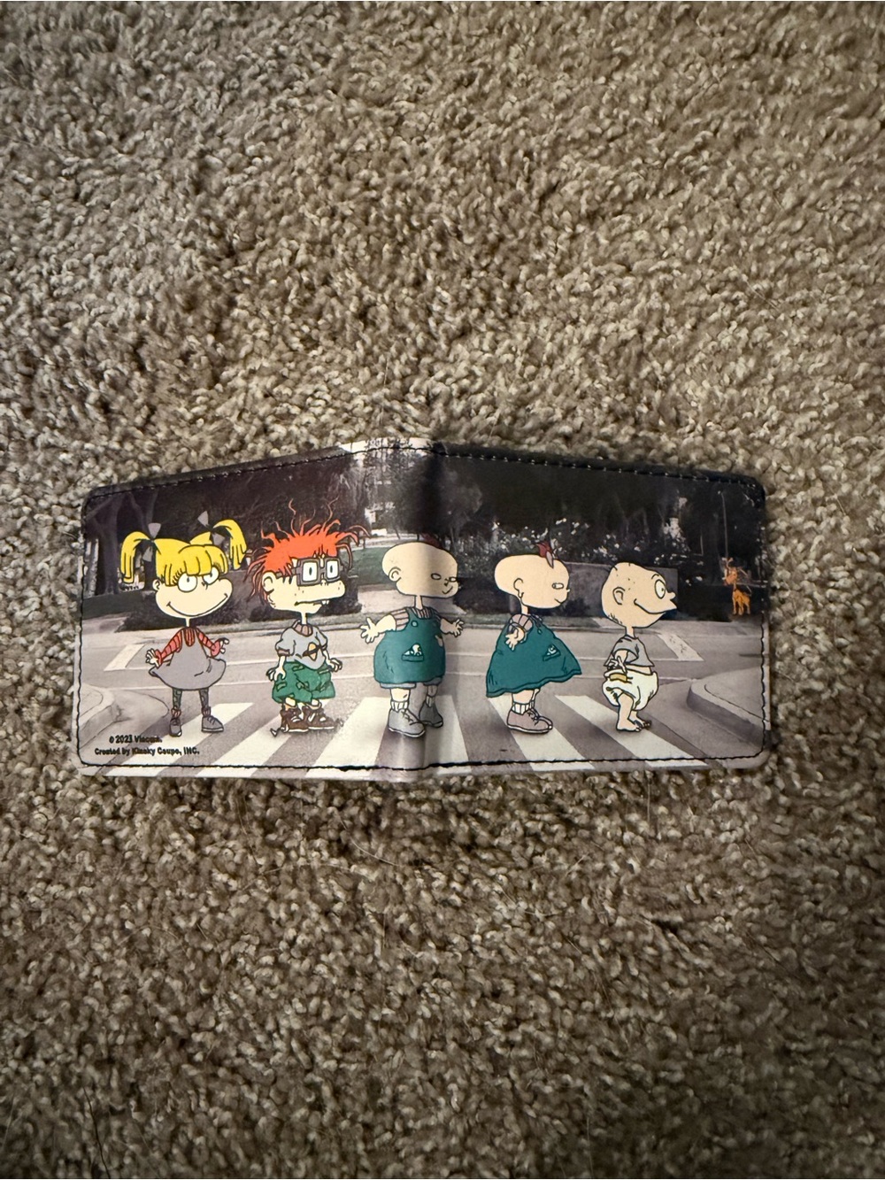 Buckle-Down Cartoon Character Trifold Wallet - Black, Green, Yellow & Red